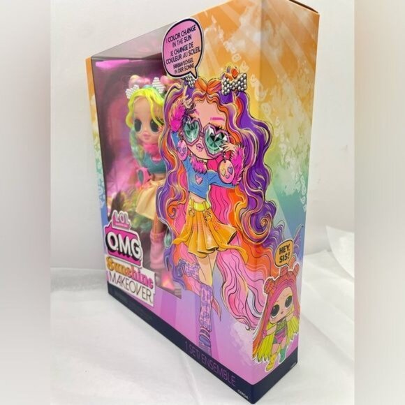 L.O.L SURPRISE O.M.G SUNSHINE BUBBLEGUM DJ MAKEOVER COLOR CHANGE IN THE SUN - Picture 4 of 7